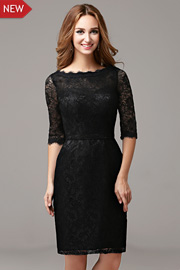 Black Lace bridesmaid dresses - JW2679